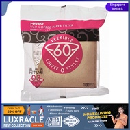 [sgstock] Hario V60 Disposable Paper Coffee Filters, 100 Count, Size 03, Natural, Untabbed