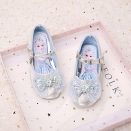 Girls Shoes Spring Autumn Frozen Elsa Princess Shoes Girls High Heels Elsa Crystal Shoes Performance