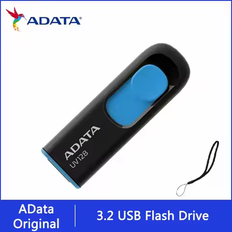ADATA AUV128 USB Flash Drive 3.2 3.0 Data Transfer Keychain Flash Drive Memory Pendrive 32GB 64GB 12