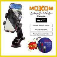 MOXOM MX-VS27 Strong Man Extendable Car Mount Holder 360 Rotating Car Windshield Dashboard Phone Holder
