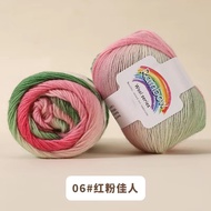 3pcs 100% Wool Segment Dye Rainbow Yarn Medium Thick Crochet Stick DIY Shawl Hat Sweater Knitting Th