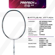 PROTECH Badminton Racket - Battleax Attack (3U)(MAX 38LBS) (FREE String + Grip + Bag)
