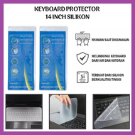 Pelindung Keyboard Silikon 14” Protector Cover Skin Silicone For Laptop Transparan 14 inch Anti Air - FR Gallery