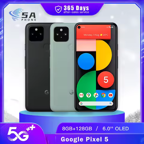 Original Google Pixel 5 5G Mobile Phone 8GB RAM 128GB ROM NFC 6.0" 12.2MP+16MP+8MP Snapdragon 765G O