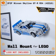 Wall Mount for Lego Technic 2 Fast 2 Furious Nissan Skyline GT-R R34 (42210)