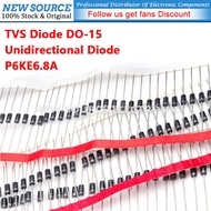 [1-20pcs] P6KE6.8A DO-15 TVS Diode 600W Unidirectional Diode New Source