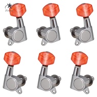 Fenteer 6Pcs Enclosed Locking tuner Metal Enclosed Tuner Head 3R3L with Mounting Screw