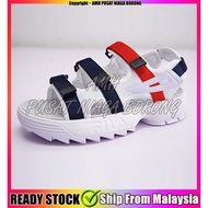 READY STOCK 🔥 FILA DISRUPTOR 2 Casual Sandal Sport Sandal Fila Sandals Fila Shoes Red White Black Sa