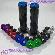 Octagon Jalu Spiral CNC Motorcycle Handgrip - Elegant Design, Premium Quality, Full CNC Anti-Rust