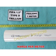 PVC PIPE 1 1 1/ 2 INCH D TRILLION WHITE 1 METER