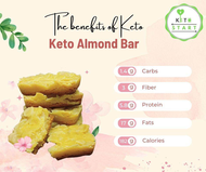 KETO ALMOND BAR BREAD Lowcarb Gluten free and Sugar free Safe for diabetic Ready to eat Pure Almond 