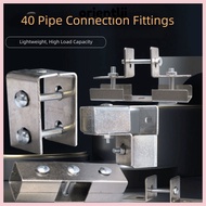 ORIENTLIIY Square Tube Connector, 40*40mm galvanizing Pipe Fixed Joint, Connector Accessories carbon