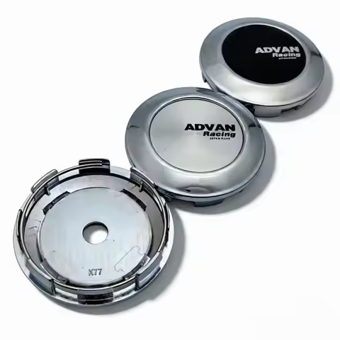 4pcs 77MM Clips 72MM Advan Racing Logo Badge Emblem Car Wheel Center Caps Rim Hubcaps Dust Cover Whe