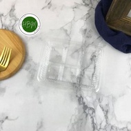 Ready Stock 6 Cavity Transparent Plastic Box / Cheese Tart Tray / Dessert Tray / 6 Petak Kek / BX 16