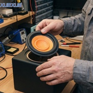 XUEXUE Paper Speaker Cone, Stretch Dirt Blocking Subwoofer Cones, Drum Paper 0.8 Inches Inner Diamet