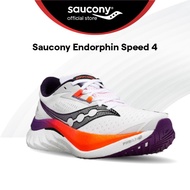 Saucony Endorphin Speed 4 Road Running Speed Shoes Men's - White/Viziorange S20940-129