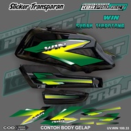 WIN 100 COOL PREMIUM TRANSPARENT STRIPING STICKERS HONDA RACING VARIATION LINE 33 CUT