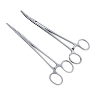 Stainless Steel Hemostatic Forceps Straight Bent Needle Holder Pet Tweezers Cupping Fishing Pliers S