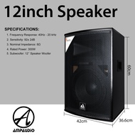 AmpAudio PT12 12 Inch PA System Speaker – 12 Inch Professional Karaoke Sound Speaker for Event / Sta