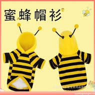 cat clothes female cat clothes male cat clothes Dog Hooded Bee Clothes Teddy Bichon Small Dog Dog Cl