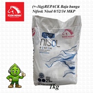 (+-1KG) Baja foliar/larutan air pupuk bunga NIFOSK 0/52/34 MKP