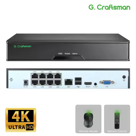 XMeye 8ch POE NVR 4K Support 16ch Network Video Recorder Register H.265X 1 HDD 24/7 Recording IP Cam