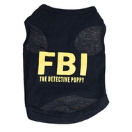 Spring Summer T Shirt Dog Clothes for Samll Dogs Pet FBI Grid Patten Design Vest Hoodie for Small Do