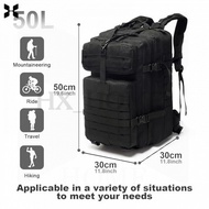 【SG】Tactical Military Backpack 50L large capacity Waterproof Pack Rucksack Hiking Travel man's bag