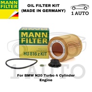 (MADE IN GERMANY) MANN OIL FILTER KIT BMW N20 ENGINE F30 320i 328i X1 E84 20i F33 F34 F10 520i F22 2