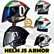 Js ARMOR Helmet LEOPARD MOTIF Half Face Original SNI