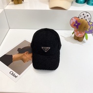 CELINE4444 Brown Leather Double C Badge Bucket Hat