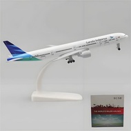 LARGE SIZE GARUDA INDONESIA PLANE DIECAST MINIATURE WITH BOEING WHEELS B777-300ER MADE OF IRON