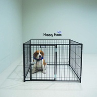 Happy Haus คอกสุนัข กรงสุนัข ไซส์ S เดี่ยวสูง 60 ซม.0.9X0.9 เมตร 1 ประตู (สีดำ)