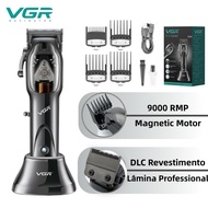 VGR V-653 Adjustable Haircut Machine Hair Clipper Magnetic Motor Cordless Hair Trimmer With DLC Coat