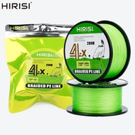 Hirisi 4 Strands 200M PE Braided Fishing Line 15LB-50LB Japan Durable Multifilament Fishing Line Sup