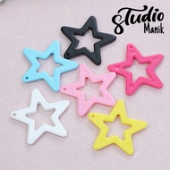 Star Beads Frame Mote Charm Star (10 Pcs)