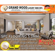 5MM Xtra Big Size 7.6inchi SPC Flooring VINYL(Interlocking)