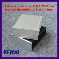 KFJND 1205สีดำเครื่องขยายเสียงอะลูมิเนียมแบบเต็มตู้/กล่อง Mini AMP/กล่องปรีแอมป์/แชสซี PSU 139*116*5