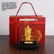 Velvet Sand Golden Wealth God Figurine Decorative Display Home Office Craftwork Automobile 4S Store