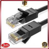 Ugreen NW102 - Dây mạng Cat6 UTP tròn - Cáp lan dài từ 1 đến 5M màu đen chính hãng