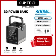 CUKTECH 30 Power Bank 40000mAh | 300W Fast Charging for Laptop & Phone – PD3.1 Portable Charger wit