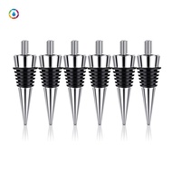 6 Pieces Metal Bottle Stopper Blank Zinc Alloy Wine Bottle Stopper Kit Reusable Wine Saver Corks Bottle Stopper Set