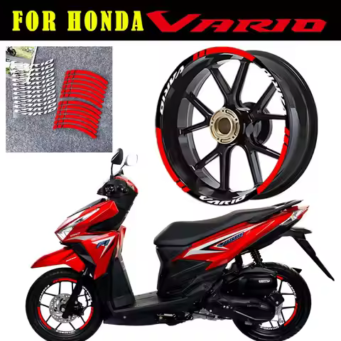For Honda Vario 125 Vario 150 Motorcycle Wheel Inner Hub Sticker Reflective Rim Scooter Hub Strips D
