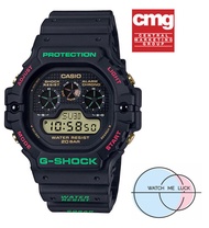 นาฬิากข้อมือชาย สายดำจอฟ้า นาฬิกาสปอร์ตกันน้ำ G-Shock DW-5900 สีพิเศษ ของแท้ใบครบทุกอย่างประหนึ่งซื้อจากห้าง พร้อมรับประกัน 1 ปี CMG