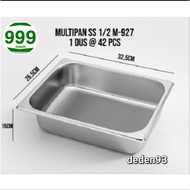 Stainless Steel Food Pan 1/2 × 15 cm (32,5×26,5×15 cm) • M-927