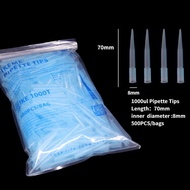 IKEME 500PCS Lab 1000ul Plastic Pipette Tips Biological Test  Disposable Pipette Tip Disposable Labo