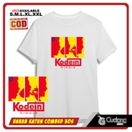 T-shirt Baju T-shirt Plesetan CODEIN KECE Men's and Women's T-shirt Cotton Combed 30s