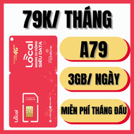 (Miễn Phí 1 Tháng) Sim 4G Mobi Local A79 Data Tốc Độ Cao 3GB/ngày - Chỉ Với Phí Gia Hạn 79k/tháng .