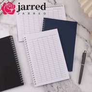 JARRED Spiral Bound Notebook, Sturdy Cover Universal Line Pages Financial Record Book, Expenditure B