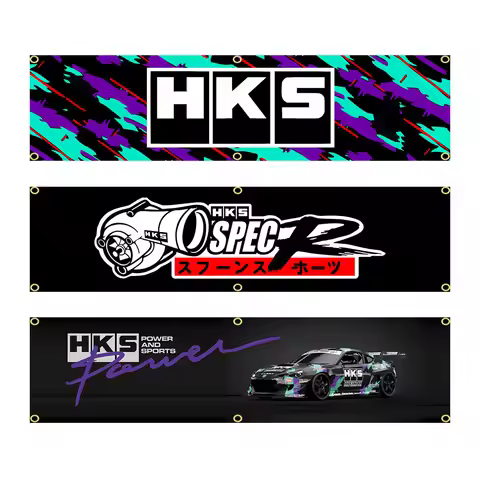 Professional H-HKS Car Motorcycle Team Company Logo Flag 45x180cm 60x240cm Polyester Printed Decorat